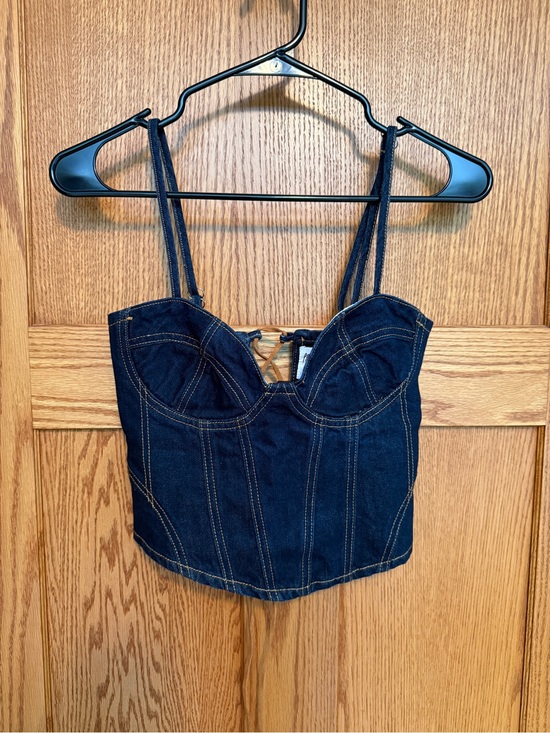 Princess Polly Tops - Princess Polly denim corset top size 4🏇